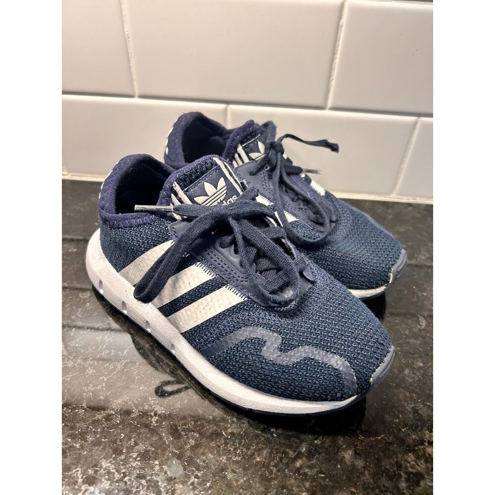 adidas Kids Navy Blue and White Sneakers